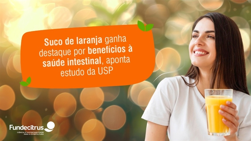 Suco de laranja ganha destaque por benefícios à saúde intestinal, aponta estudo da USP