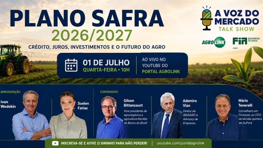 A Voz do Mercado debate Plano Safra nesta quarta-feira, 1º de julho