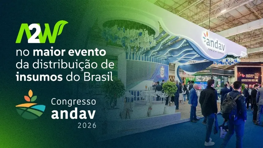 A2W marca presença no Congresso ANDAV 2026 com portfólio completo de tecnologia para o agronegócio