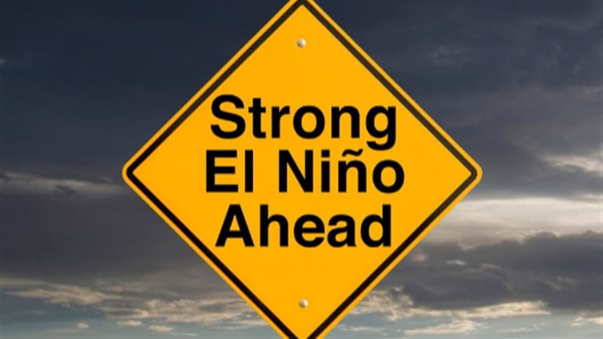 El Niño deve seguir forte até fevereiro de 2027