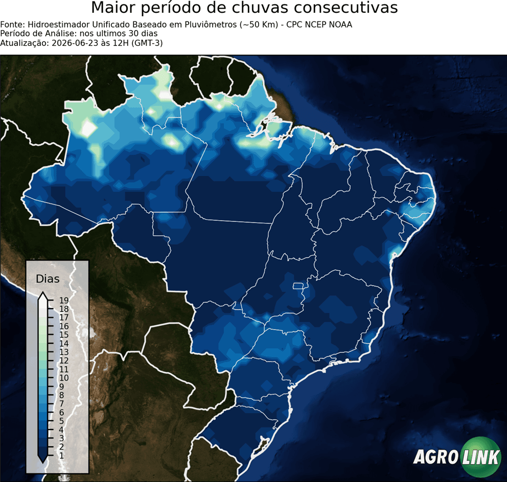 Mapa de chuva: Maior período chuvoso — CPC, 30 dias, rodada de 16/09/2026