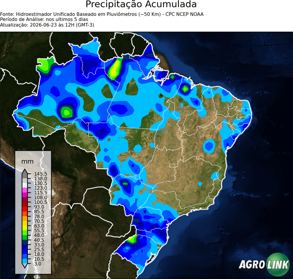 Mapa de chuva: Chuva acumulada — CPC, 5 dias, rodada de 16/09/2026