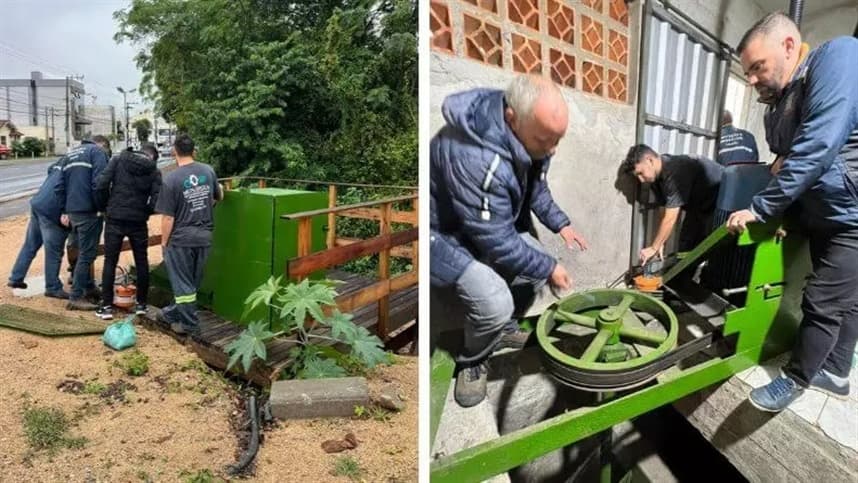 Bombas hidráulicas são testadas para chegada de ciclone