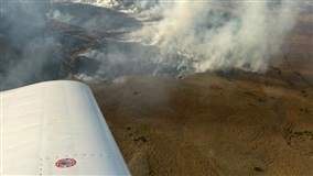 Aviação agrícola ajuda no combate a incêndio