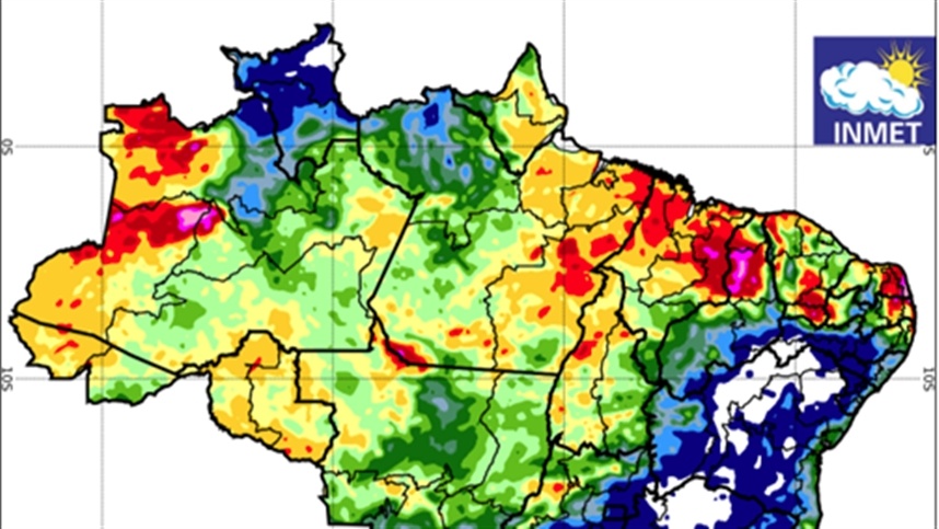 INMET prevê chuvas intensas em regiões do Brasil na semana